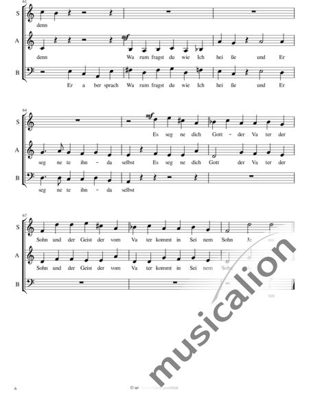 Composer, Minus: Ich lasse Dich nicht - Chor>SAB:6