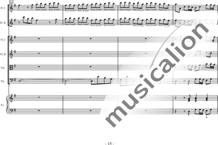 Telemann, Georg Philipp: Tafelmusik 1. Satz Ouvertüre - Flöte 2+BC+[Vl2+Vla+Vc]:14