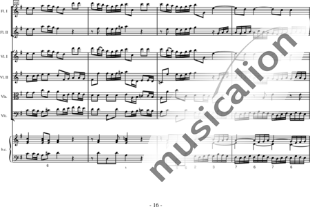 Telemann, Georg Philipp: Tafelmusik 1. Satz Ouvertüre - Flöte 2+BC+[Vl2+Vla+Vc]:15