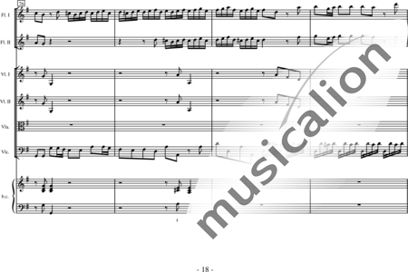 Telemann, Georg Philipp: Tafelmusik 1. Satz Ouvertüre - Flöte 2+BC+[Vl2+Vla+Vc]:17