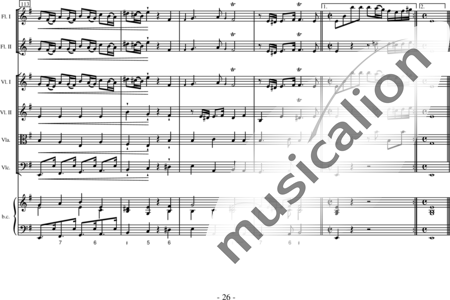 Telemann, Georg Philipp: Tafelmusik 1. Satz Ouvertüre - Flöte 2+BC+[Vl2+Vla+Vc]:25