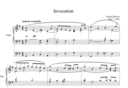Bryson, Ernest: Invocation - Orgel>mPed:0