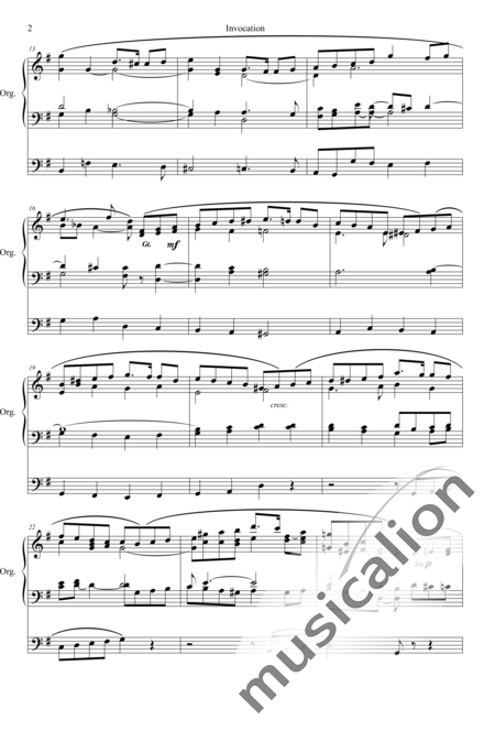 Bryson, Ernest: Invocation - Orgel>mPed:2