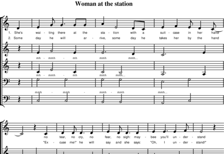Belser-Schenker, Bodo: Woman at the Station - Solo>x+Choir>SATB:0