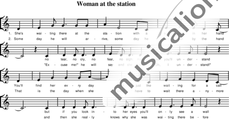 Belser-Schenker, Bodo: Woman at the Station - Solo>x+Choir>SATB:5