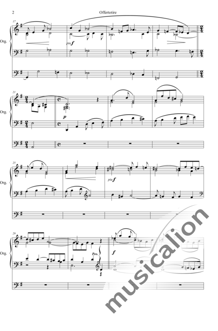 Dupont, Gabriel: Offertoire G-Dur - Orgel>mPed:2