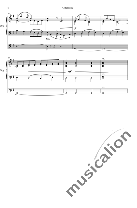 Dupont, Gabriel: Offertoire G-Dur - Orgel>mPed:6