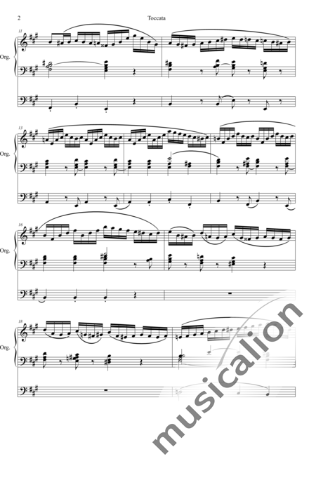 Blakeley, William: Toccata A-Dur - Orgel>mPed:2