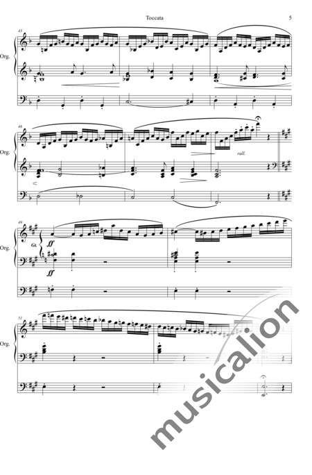Blakeley, William: Toccata A-Dur - Orgel>mPed:5