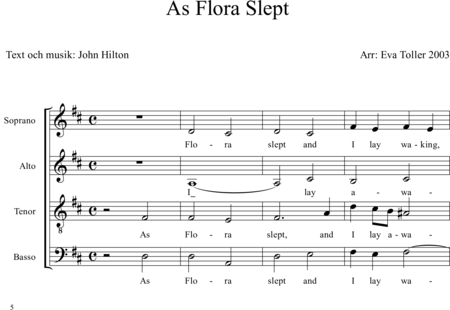 Hilton, John: As Flora Slept - Coro>SATB:0