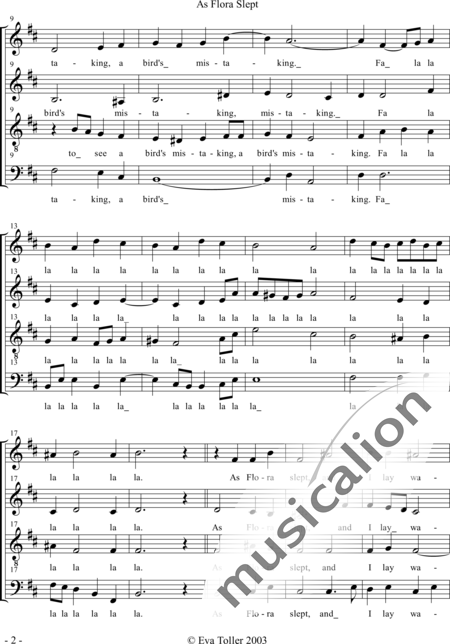 Hilton, John: As Flora Slept - Coro>SATB:2