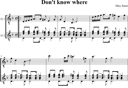 Suter, Max: Don't know where - Gitarre 2:0