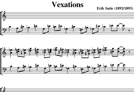 Satie, Erik: Vejaciones (repetir  840 veces) - Piano:0