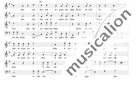 Janequin, Clément: La guerre de Renty (La guerra de Renty) - Coro>SATB:1
