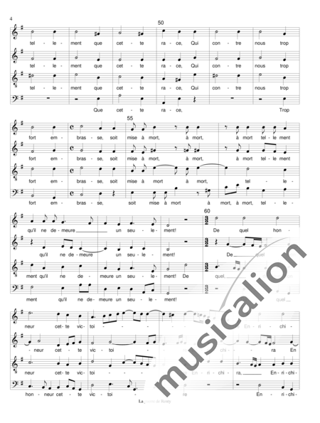 Janequin, Clément: La guerre de Renty (La guerra de Renty) - Coro>SATB:4