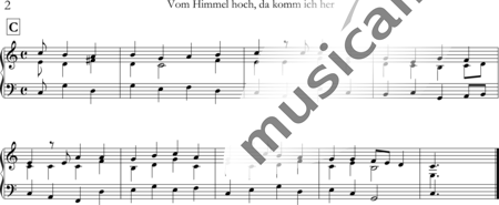 Luther, Martin : Vom Himmel hoch, da komm ich her - Orgel>mPed:1
