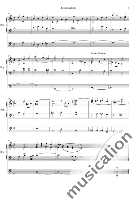 Herzog, Johann Georg: Festpräludium C-Dur (Festive Prelude C-major) - Organ>wped:3