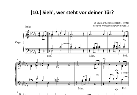 Excell, Edwin Othello: Sieh, wer steht vor deiner Tür - Orgel>mPed:0