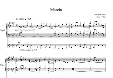 Bird, Arthur Homer: Marcia - Orgel>mPed:0
