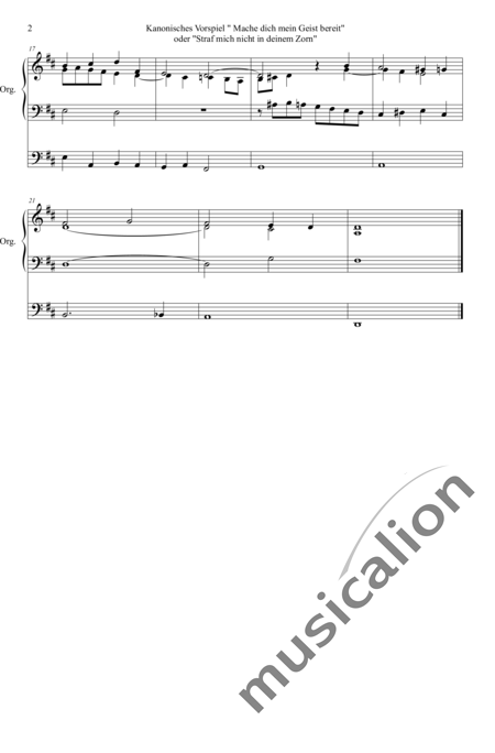 Herzog, Johann Georg: Canonical Chorale Prelude ''Rise My Soul, to Watch and Pray'' - Órgano>cPed:2