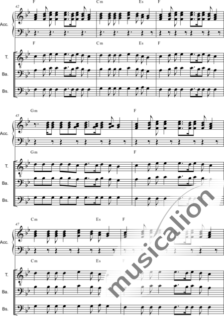 Anónimo, desconocido: Acharulli - Coro>TBB+Acordeón:5