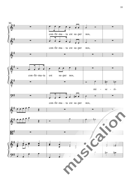 Monteverdi, Claudio: Laudate Dominum - Chor>SSATTB+BC+[Vl2+Vla]:10