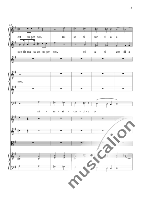 Monteverdi, Claudio: Laudate Dominum - Chor>SSATTB+BC+[Vl2+Vla]:14