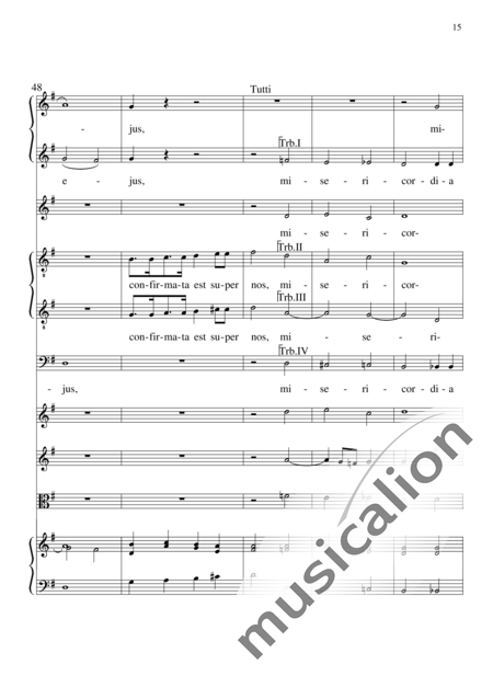 Monteverdi, Claudio: Laudate Dominum - Chor>SSATTB+BC+[Vl2+Vla]:15