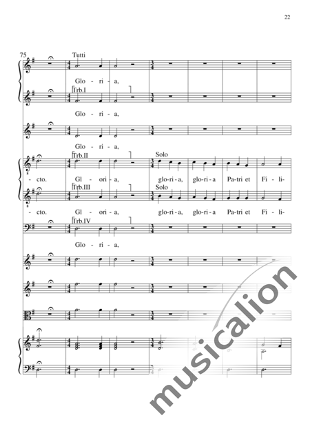 Monteverdi, Claudio: Laudate Dominum - Chor>SSATTB+BC+[Vl2+Vla]:22