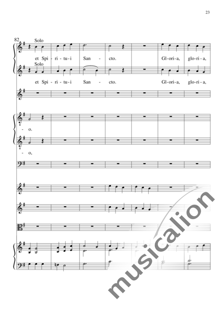 Monteverdi, Claudio: Laudate Dominum - Chor>SSATTB+BC+[Vl2+Vla]:23