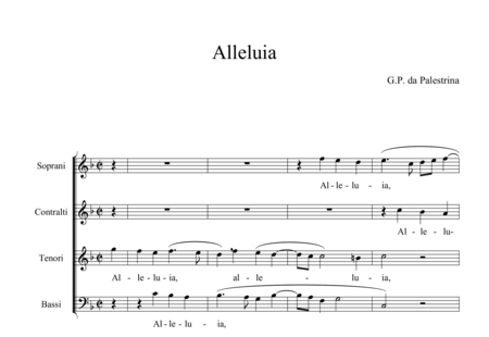 Palestrina, Giovanni Pierluigi da: Alleluja - Coro>SATB:0