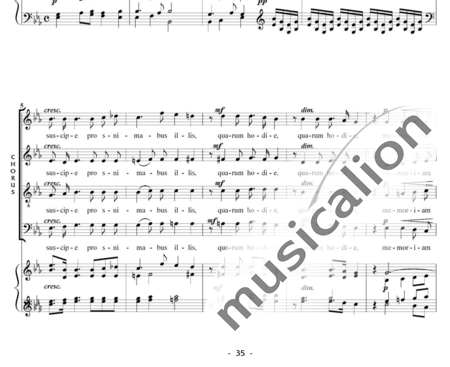 Saint-Saëns, Camille: Hostias (aus "Messe de Requiem") - Solo>X+Chor>SATB+Orgel:1