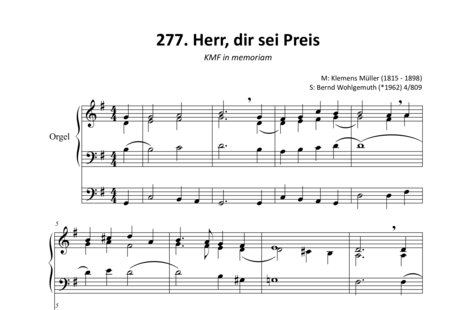 Müller, Klemens: Herr, dir sei Preis (2) - Orgel>mPed:0