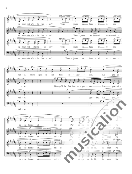 Debussy, Claude: Chansons de Charles d´Orléans: Dieu! qu´l a Fait Bon Regarder! - Choir>SATB:2
