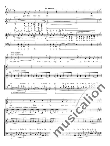 Debussy, Claude: Chansons de Charles d'Orléans: Quand j´ai Ouy le Tambourin Sonner - Choir>SATB:4
