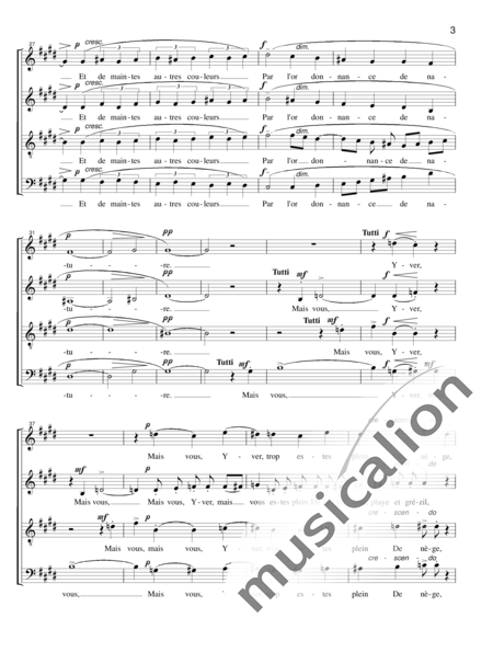 Debussy, Claude: Chansons de Charles d´Orléans: Yver, Vous n´estes qu´un Villain - Choir>SATB:3