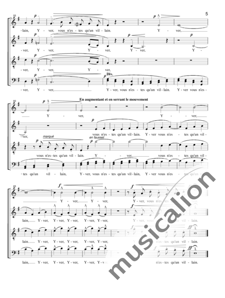 Debussy, Claude: Chansons de Charles d´Orléans: Yver, Vous n´estes qu´un Villain - Choir>SATB:5