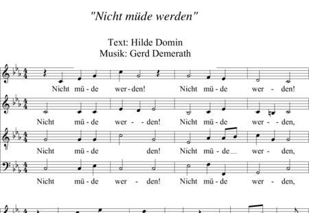 Demerath, Gerd: Nicht müde werden - Chor>SATB:0