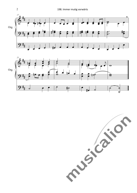 Sullivan, Arthur: Immer mutig vorwärts (1) - Orgel>mPed:2