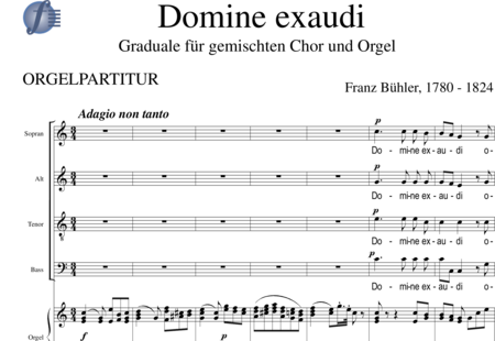 Bühler, Franz: Domine Exaudi (Graduale for mixed choir and organ) - Choir>SATB+Organ:0