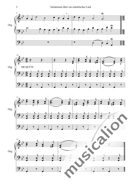 Wohlgemuth, Bernd: Variationen über ein schottisches Lied - Orgel>mPed:2