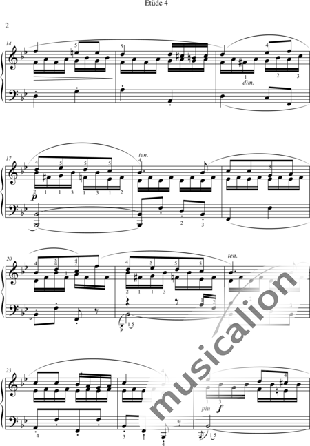 Bertini, Henri: Etüde 4 - Klavier:2