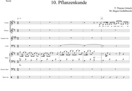 Geißelbrecht, Jürgen: Musical: White as Snow - 10. Botany - Solo>sop/alto/Ten+[Pno]+Guit.+[Clar]+[Vl+Vc]+[Trp+Trb]+[Sx]+Perc+[|oi]+[Sy+B-Elec]:0