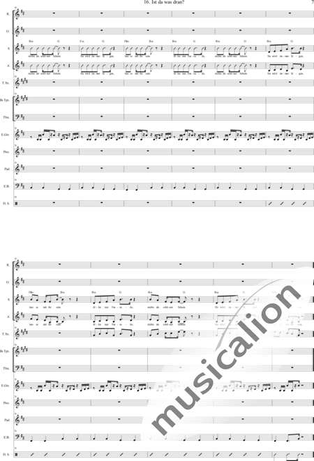 Geißelbrecht, Jürgen: Musical: White as Snow - 16. Is there anything to it? - Solo>sop/alto/Ten+[Pno]+Guit.+[Clar]+[Vl+Vc]+[Trp+Trb]+[Sx]+Perc+[|oi]+[Sy+B-Elec]:7