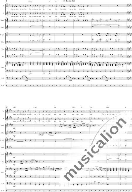 Geißelbrecht, Jürgen: Musical: White as Snow - 18. No Time - Solo>sop/alto/Ten+[Pno]+Guit.+[Clar]+[Vl+Vc]+[Trp+Trb]+[Sx]+Perc+[|oi]+[Sy+B-Elec]:2