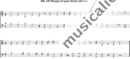 Anonymus, Unbekannt: Choralbuch 24 Teil 15  Frieden und Morgen - EG 440 All Morgen ist ganz frisch un - Orgel>mPed:0