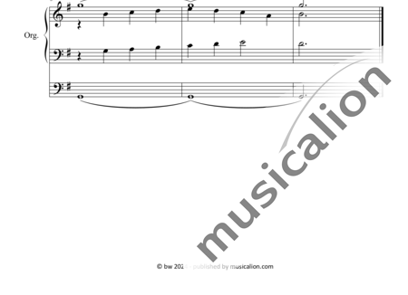 Isaac, Heinrich: Nun ruhen alle Wälder (Mel. I) [Intonation] - Orgel>mPed:1
