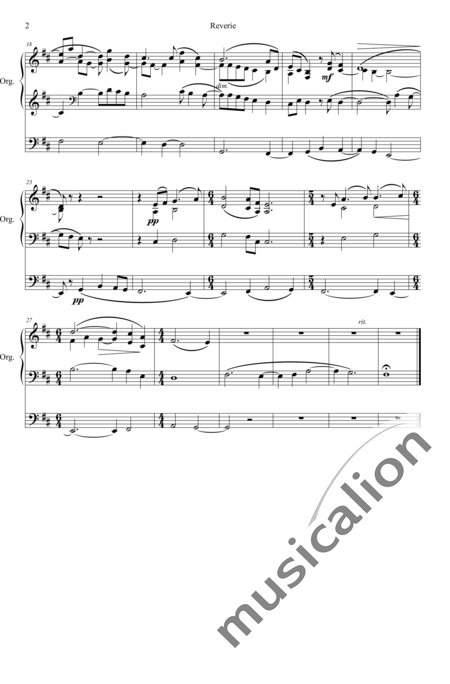 Bridge, Frank: Reverie - Orgel>mPed:2