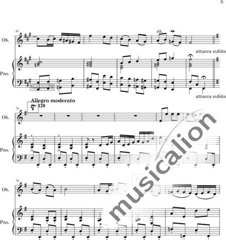 Mango, Josif: Thema mit Variationen - Oboe+Klavier:5