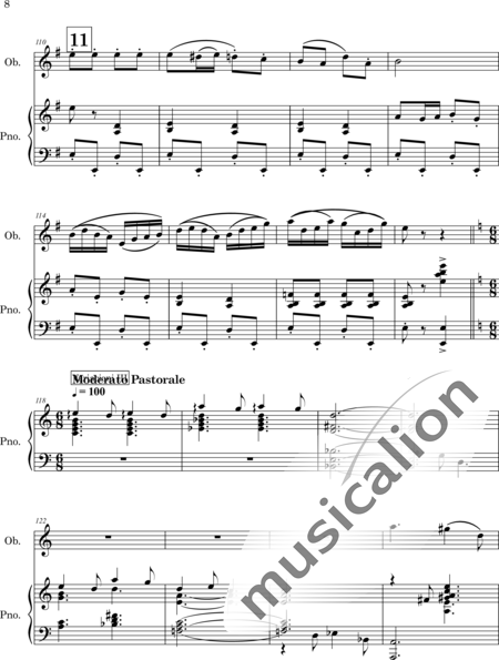 Mango, Josif: Thema mit Variationen - Oboe+Klavier:8